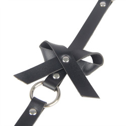Subblime - Harnais De Jambe Chaîne Cuir Noir Taille Unique